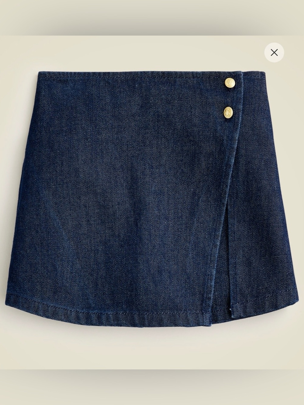 J Crew Dark Blue Denim Wrap Mini Skirt for 25-26 size women
